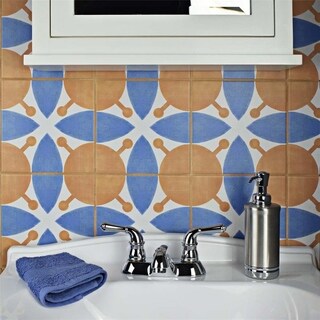 Big Save SomerTile 7.75x7.75-inch Renaissance Leaf Ceramic Floor and Wall Tile (Case of 25)
