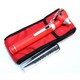 Red Fiber Optic Otoscope Mini Pocket Medical Ent Diagnostic Set
