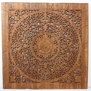 Buy Cheap Hand-carved Recycled Teak Lotus Wall Panel (Thailand)