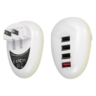 QVS 4-Port 2.5Amp USB Universal AC Charger with Folding Power Plug