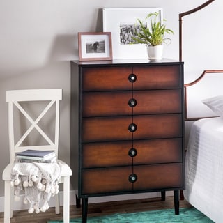 Best Shopping Allen Black and Cherry 5-drawer Chest