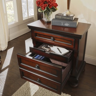 Elliot Warm Brown Distressed 2 drawer Nightstand Elliot Warm Brown Distressed 2 drawer Nightstand