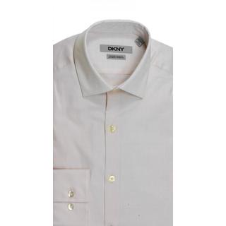 DKNY Slim Fit Natural Cotton Stretch Pinpoint Hemp Dress Shirt-Image