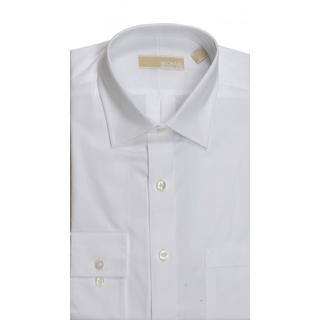 Michael Kors Regular Fit Broadcloth Solid White Dress Shirt-Image