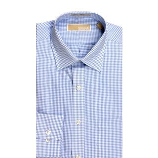 Michael Kors Regular Fit Broadcloth Check Stream Dress Shirt-Image