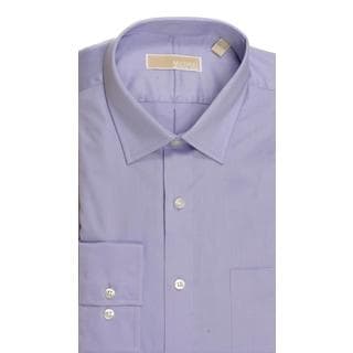 Michael Kors Regular Fit Broadcloth Solid Barnished Lilac Dress Shirt-Image