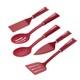 Cake Boss Nylon Tools and Gadgets 5-piece Red Kitchen Prep Tool Set