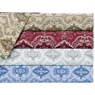 @@@ >  Cotton Lorena 300 Thread Count Paisley Sheet Set