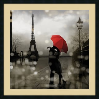 Kate Carrigan 'Paris Romance' Framed Art Print 34 x 34-inch
