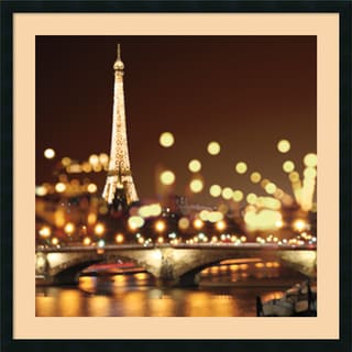 Price Aquify Kate Carrigan 'City Lights-Paris' Framed Art Print 34 x 34-inch