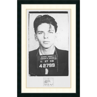 ===>  'Frank Sinatra Mugshot' Framed Art Print 28 x 43-inch