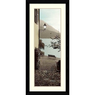 Compare Price Alan Blaustein 'Panchina di Lago' Framed Art Print 20 x 43-inch