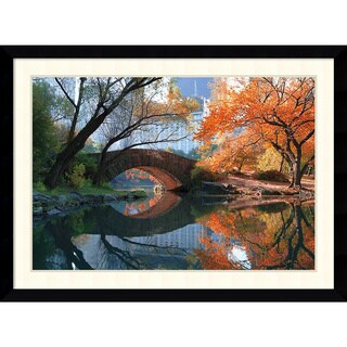Great Prices Michael Chen 'Gapstow Bridge, Fall' Framed Art Print 43 x 32-inch