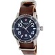 Nixon Men's Diplomat A269019 Brown Leather Swiss Quartz Watch with Black Dial