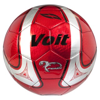 Voit Size 5 Fenix Soccer Ball Deflated - Red and Silver-Image