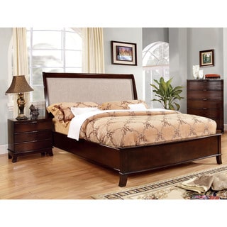 Buy Cheap Furniture of America Lenheart Contemporary 2-Piece Bed with Nightstand Set