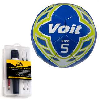 Voit Size 5 Radente Soccer Ball with Ultimate Inflating Kit - Blue-Image