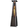 review detail Contemporary Square Portable Propane Golden Hammered Patio Heater with Decorative Variable Flame