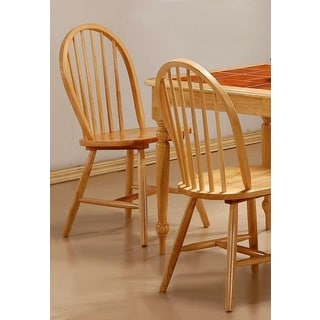 --->  Lainie Windsor Natural Finish Spindle Back Dining Chairs (Set of 4)