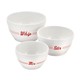 Cake Boss Countertop Accessories 3-piece Bistro Pattern Melamine Mixing Bowl Set