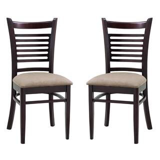 ABBYSON LIVING Bahama Light Brown Fabric Dining Chair (Set of 2)