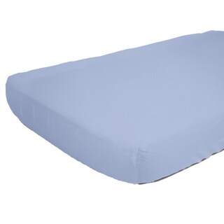 Nurture Imagination Baby Blue Solid Fitted Sheet-Image