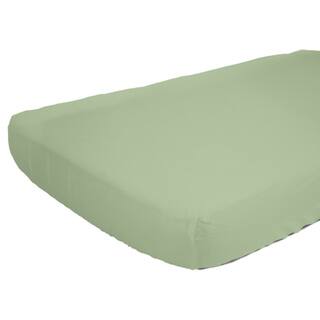 Nurture Imagination Baby Green Solid Fitted Sheet-Image