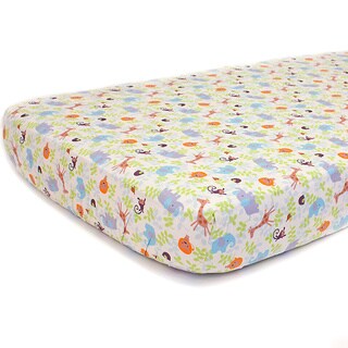 Nurture Imagination Baby Jungle Toss Fitted Sheet-Image