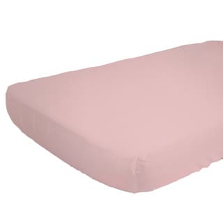 Nurture Imagination Baby Pink Solid Fitted Sheet-Image