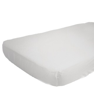 Nurture Imagination Baby White Solid Fitted Sheet-Image