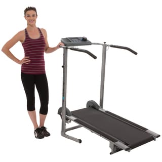 Exerpeutic 100XL High-capacity Magnetic Resistance Manual Treadmill with Heart Pulse System-Image