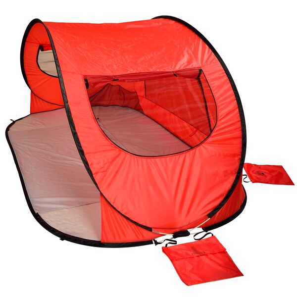 Four Person Extra Large Red Pop Up Tent Family Beach Lake Shelter Canopy