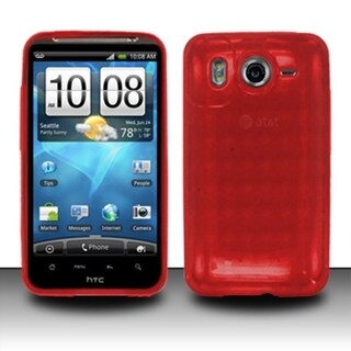 BasAcc Red Slim Fit Dust Proof TPU Rubber Gel Skin Case for HTC Inspire 4G-Image