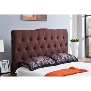 ABBYSON LIVING Aspen Chocolate Tufted Linen Headboard