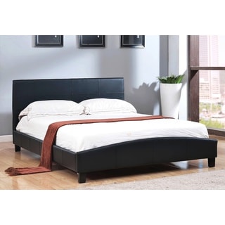 ABBYSON LIVING Caroline Black Leather Platform Bed