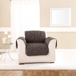 Sure Fit Matelasse Espresso Chair Throw-Image