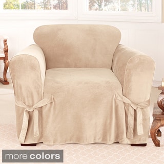 Sure Fit Soft Touch Velvet Chair Cover-Image