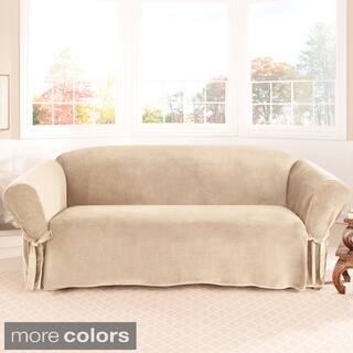 Sure Fit Soft Touch Velvet Sofa Slipcover-Image