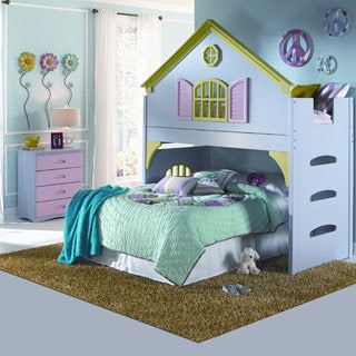 Online Specials  Pastel Doll House Twin-over-full Bunk Bed and Chest Set