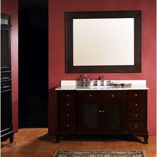 (>_<)  James Martin Toscano Single Marble Top Vanity Complete with Sink