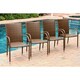 ABBYSON LIVING Palermo Outdoor Brown Wicker Dining Armchair (Set of 4)