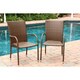 ABBYSON LIVING Palermo Outdoor Brown Wicker Dining Armchairs (Set of 2)