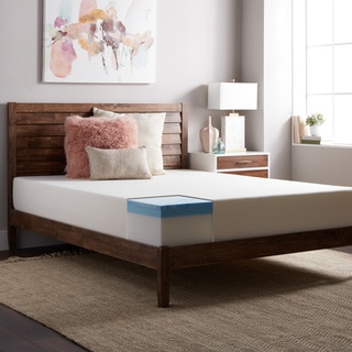 SL Loft Medium Firm 10-inch Twin-size Gel Memory Foam Mattress with EZ Fit Foundation-Image