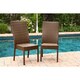 ABBYSON LIVING Palermo Outdoor Brown Wicker Dining Chairs (Set of 2)