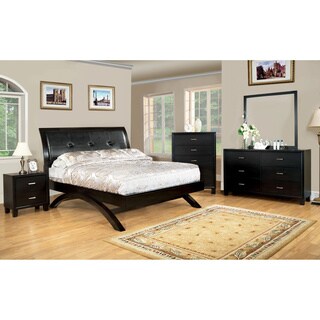 --->  Furniture of America Hythe Espresso 4-Piece Bedroom Set