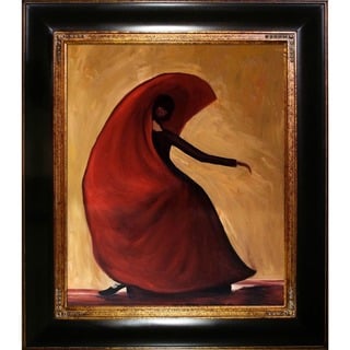 Buy Cheap Justyna Kopania 'Flamenco' Hand-painted Framed Canvas Art