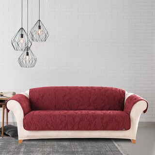 Sure Fit Matelasse Chili Sofa Throw-Image