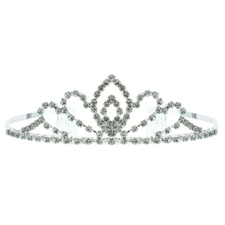 Kate Marie 'Khloe' Rhinestone Tiara with Hair Combs-Image