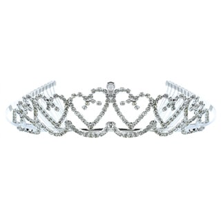 Kate Marie 'Brandi' Heart-shaped Rhinestone Tiara-Image