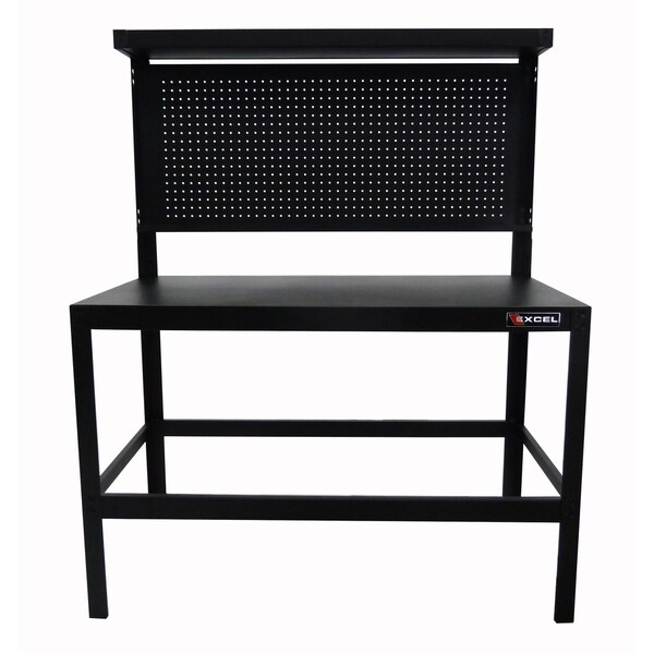 Excel Steel Work Bench with Built-in Peg Board